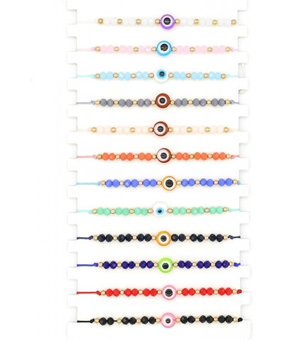 12Pcs Evil Eye Bracelets Set for Women Men Teen Girls Boys Handmade Braided Colorful String Bracelets Gift for Protection Fri...