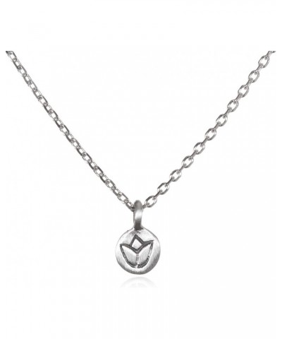 Sterling Silver Mini Lotus Necklace (18-Inch) $21.63 Necklaces