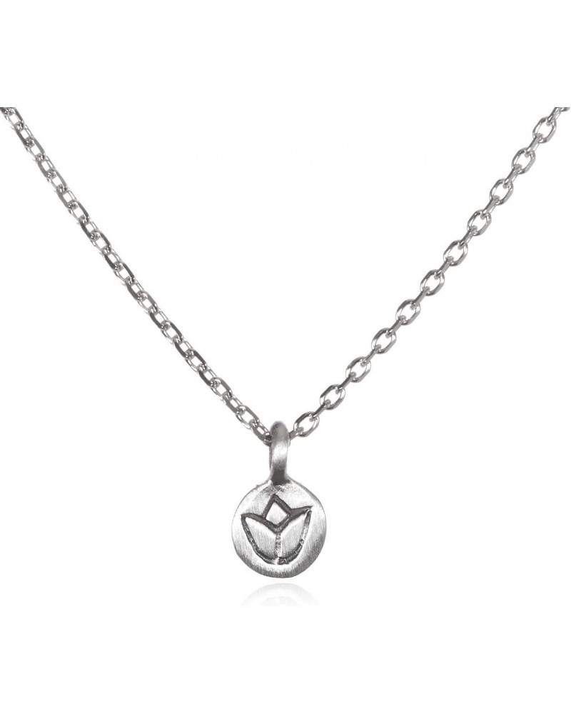 Sterling Silver Mini Lotus Necklace (18-Inch) $21.63 Necklaces