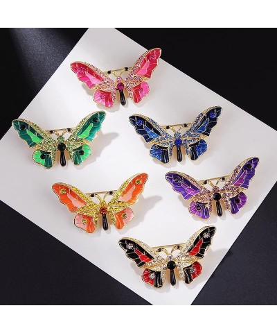 Colorful Diamond Butterfly Brooch, Jewelry Gift for Women, Girls, Ladies, Exquisite Packaging Green $10.14 Brooches & Pins