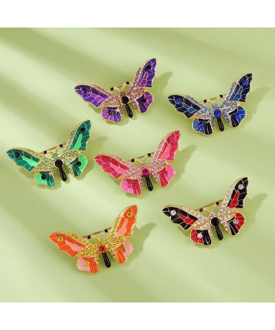 Colorful Diamond Butterfly Brooch, Jewelry Gift for Women, Girls, Ladies, Exquisite Packaging Green $10.14 Brooches & Pins