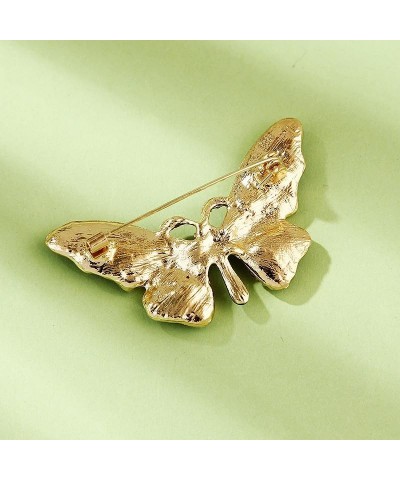 Colorful Diamond Butterfly Brooch, Jewelry Gift for Women, Girls, Ladies, Exquisite Packaging Green $10.14 Brooches & Pins