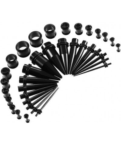 Stainless Steel Ear Stretching Taper Tunnel Starter Kit - 36 Piece Set 14G - 00G Black $10.82 Body Jewelry