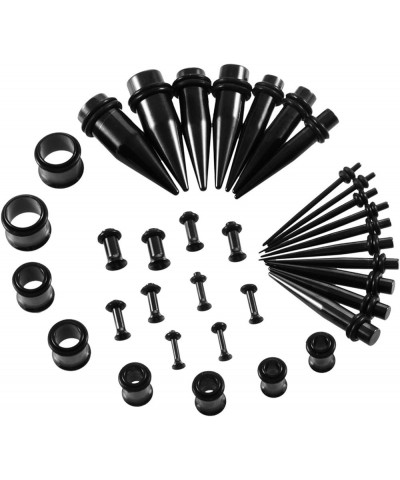 Stainless Steel Ear Stretching Taper Tunnel Starter Kit - 36 Piece Set 14G - 00G Black $10.82 Body Jewelry