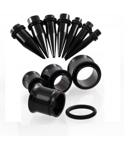 Stainless Steel Ear Stretching Taper Tunnel Starter Kit - 36 Piece Set 14G - 00G Black $10.82 Body Jewelry