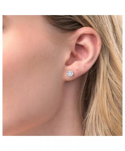 14K Yellow Gold Round 6MM Gemstone Birthstone Stud Earrings For Women Moissanite $54.00 Earrings