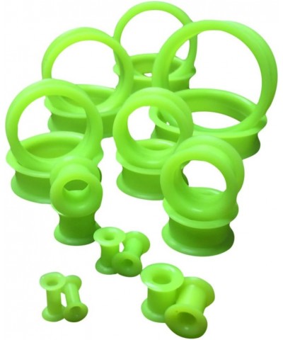 PAIR of Green Soft Silicone Ear Tunnels Plugs - up to size 50mm! 11/16" (18mm) $9.54 Body Jewelry