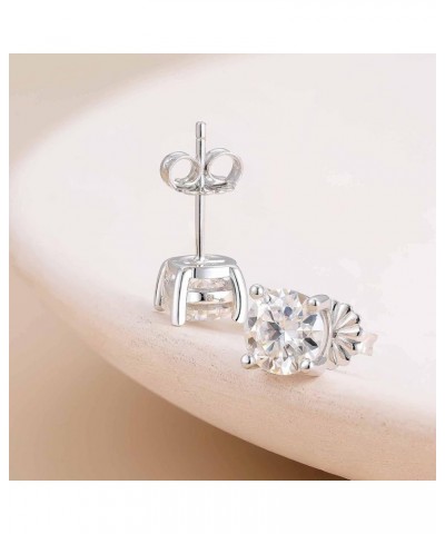 Moissanite Stud Earrings for Women AAAAA Cubic Zirconia 925 Sterling Silver Hypoallergenic Fine Jewellery Gifts Stud-Moissani...