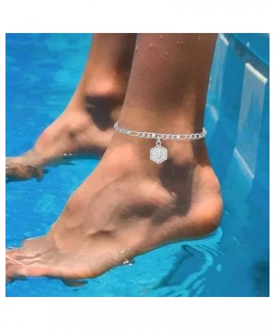 Initial Ankle Bracelets for Women Silver Anklets for Women Gold Letter Anklet with Initials Gold Anklets for Women Initial Fo...