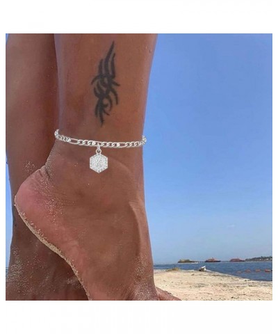 Initial Ankle Bracelets for Women Silver Anklets for Women Gold Letter Anklet with Initials Gold Anklets for Women Initial Fo...