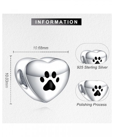 Personalized Photo Charms Heart Mom Pet Birth Flower Beads Sterling Silver Customize Picture Love Paw Print for Women Bracele...