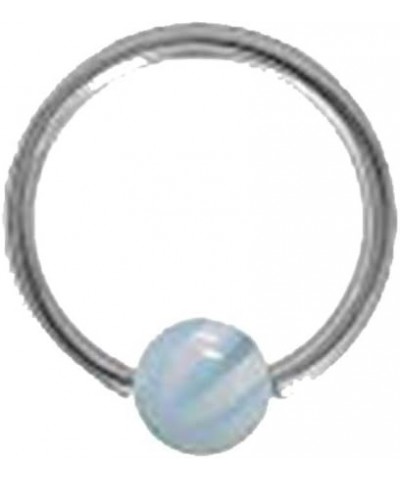 Surgical Steel Captive Bead Ring with Light Blue Acrylic Beach Ball Bead 14 Gauge $7.97 Body Jewelry