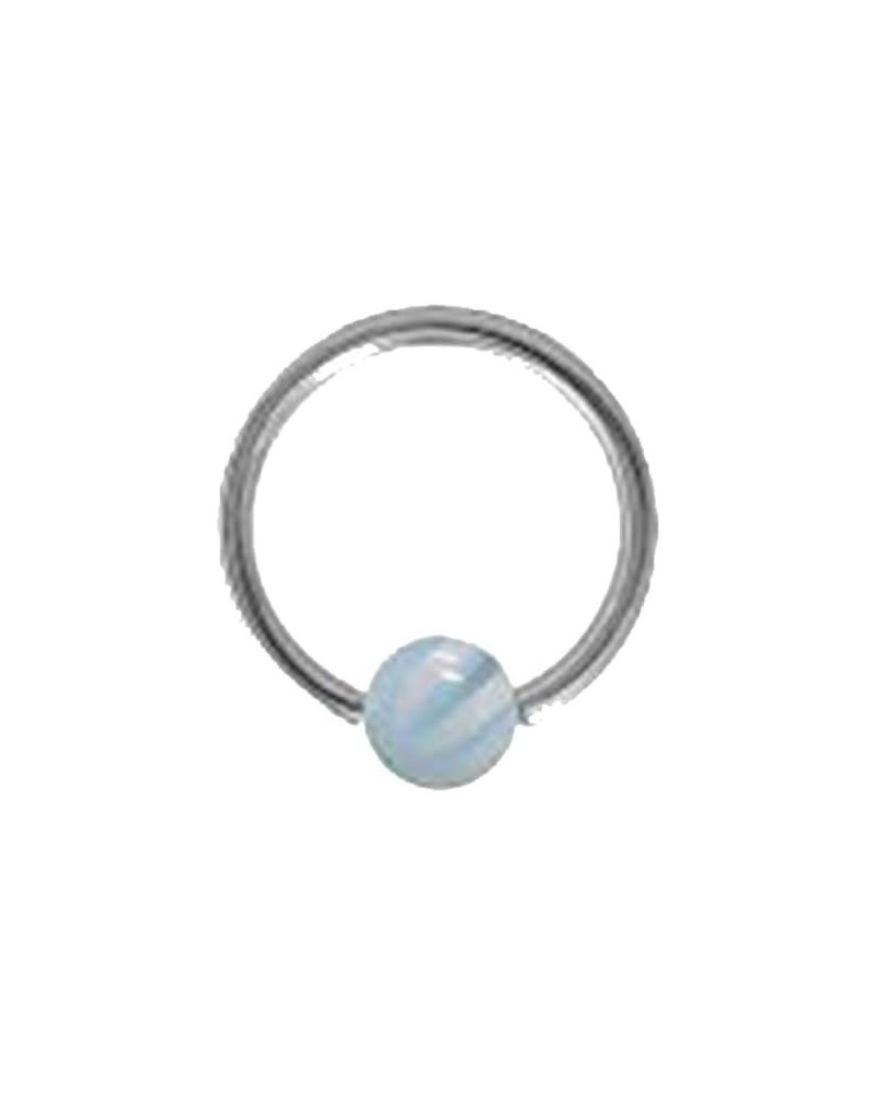 Surgical Steel Captive Bead Ring with Light Blue Acrylic Beach Ball Bead 14 Gauge $7.97 Body Jewelry