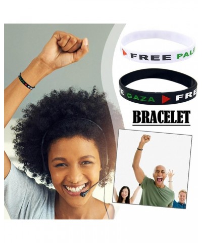 Free Palestine Bracelet,Sports Silicone Free Palestine Wristbands,Save Gaza Palestine Flag Bracelets,Water-proof Rubber Pales...