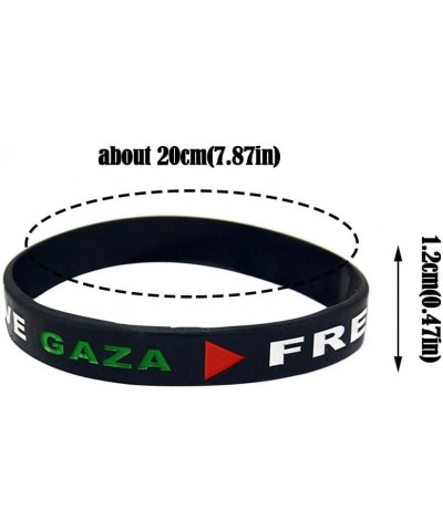 Free Palestine Bracelet,Sports Silicone Free Palestine Wristbands,Save Gaza Palestine Flag Bracelets,Water-proof Rubber Pales...