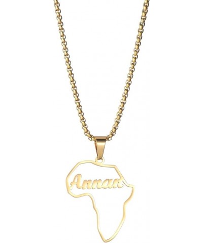 925 Sterling Silver Africa Map Pendant Necklace Personalized Custom Made with Any Name Gold $22.39 Necklaces