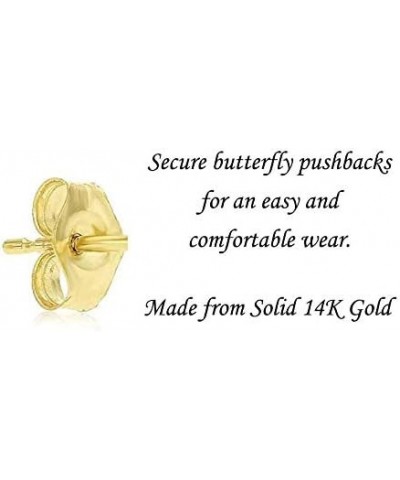 14K Gold Love Knot Stud Earrings, 9mm Diameter, Push-Back Yellow Gold $43.70 Earrings