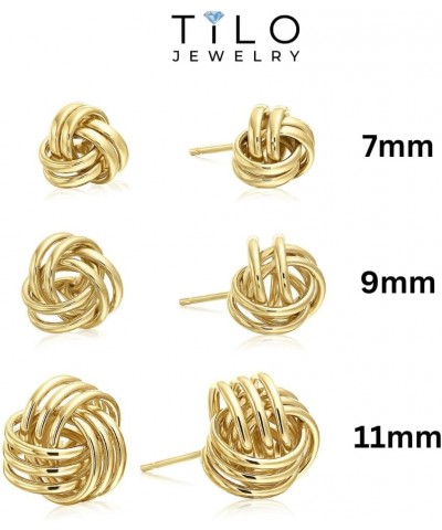 14K Gold Love Knot Stud Earrings, 9mm Diameter, Push-Back Yellow Gold $43.70 Earrings