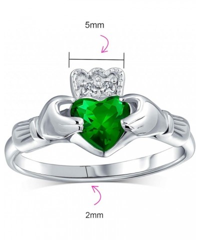 Personalize Sorority Sister BFF Celtic Irish Friendship Promise AAA CZ Simulated Gemstone Cubic Zirconia Crown Heart Claddagh...