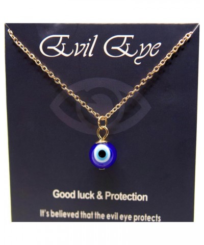 Evil Eye Necklace Blue Eye Protection Charm | Ojo TurcoTurkish Blue Glass Pendant Jewelry for Women $8.69 Necklaces