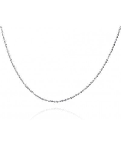 Sterling Silver Plated Rope Chain 2mm 16/18/20/22/24/26 inches 925 Silver New Necklace 20.0 Inches $8.82 Necklaces