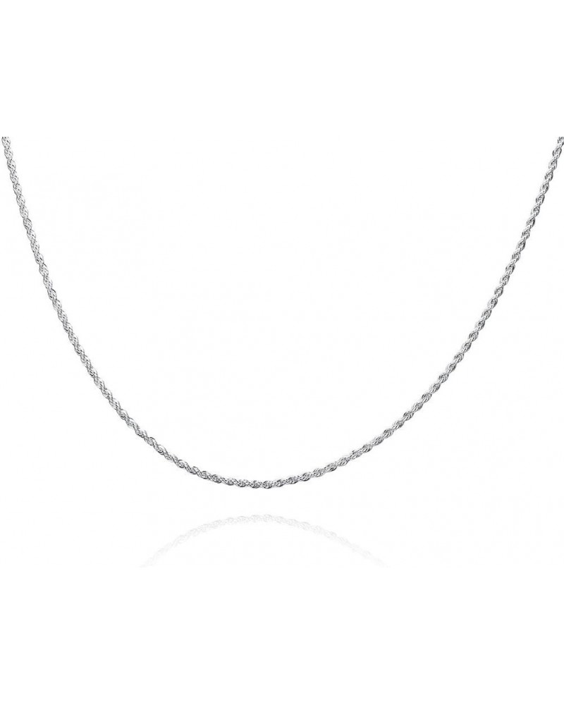 Sterling Silver Plated Rope Chain 2mm 16/18/20/22/24/26 inches 925 Silver New Necklace 20.0 Inches $8.82 Necklaces