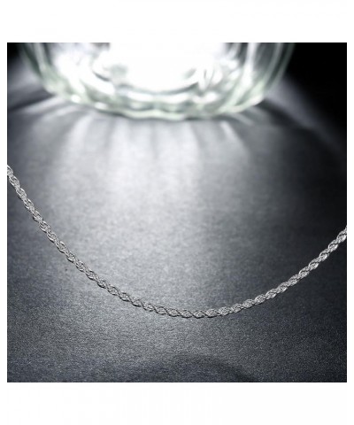 Sterling Silver Plated Rope Chain 2mm 16/18/20/22/24/26 inches 925 Silver New Necklace 20.0 Inches $8.82 Necklaces