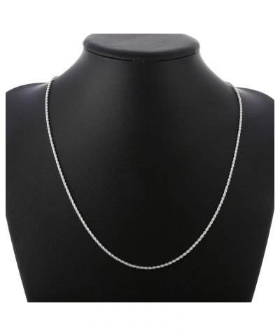 Sterling Silver Plated Rope Chain 2mm 16/18/20/22/24/26 inches 925 Silver New Necklace 20.0 Inches $8.82 Necklaces