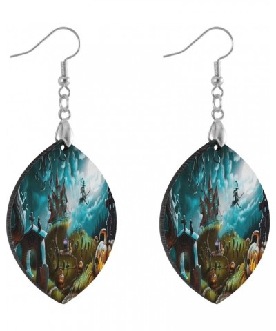 Stylish Custom Wooden Dangle Lightweight Drop/Leaf Earrings Copper Plated Silver Earring Multi 29 $7.97 Earrings