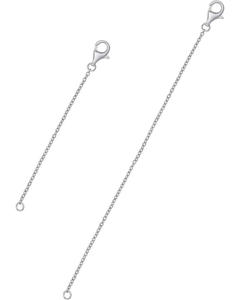 925 Sterling Silver Necklace Extender Silver Necklace Extenders for Women Bracelet Extender Necklace Extender Chain Set for W...