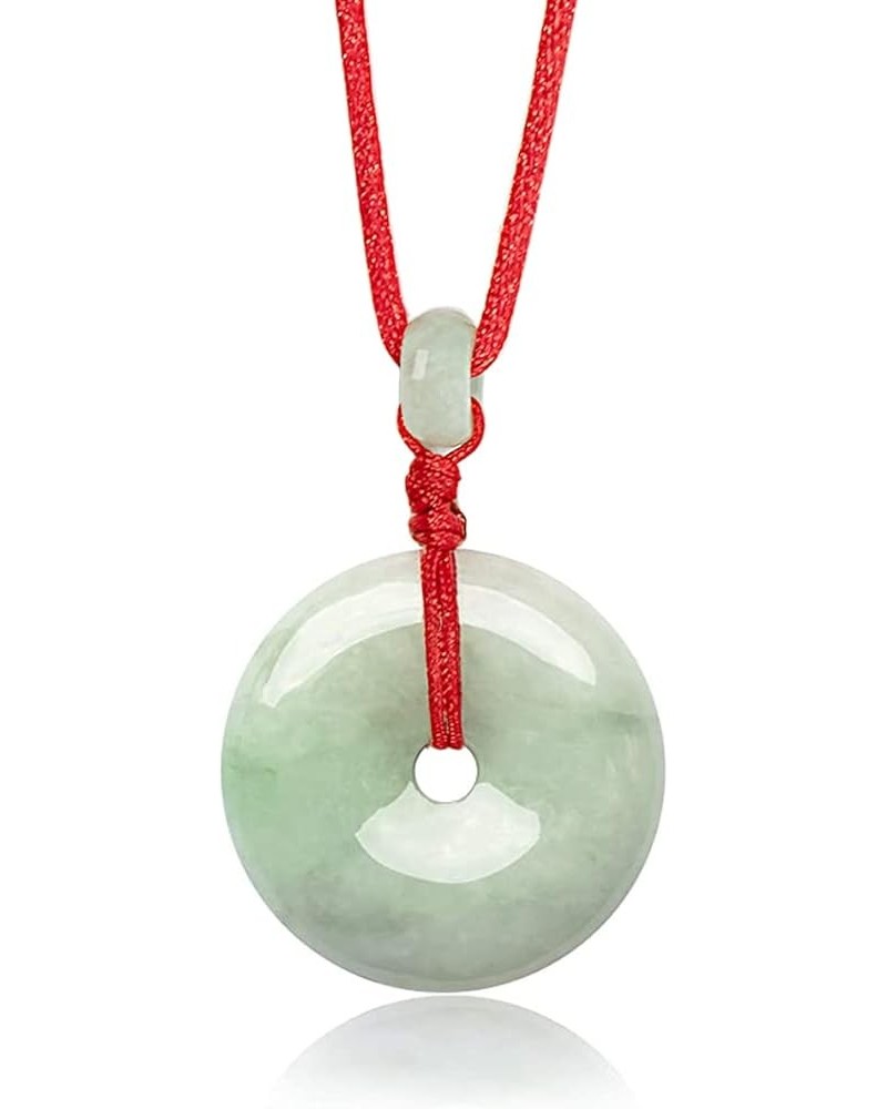 Eternal Circle Jade Necklace, Real Grade A Certified Burma Jadeite for Inner Peace 24 mm Q80 $53.98 Others