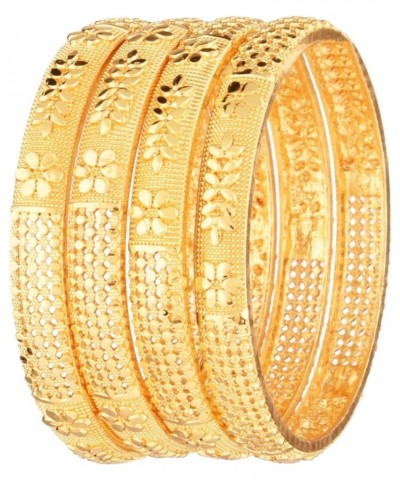 Indian Bangle Set Traditional Bangles Bracelet Jewelry for Women Style 1 Gold (Set of 4 Pcs) 2-6 $12.92 Bracelets