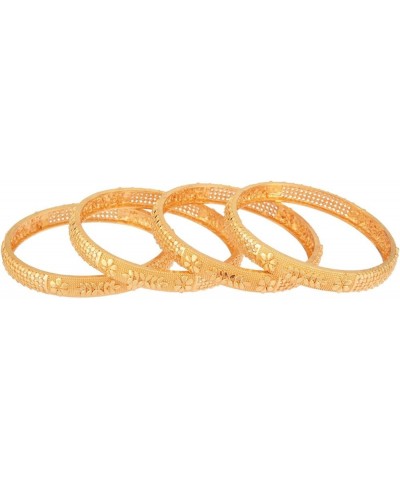 Indian Bangle Set Traditional Bangles Bracelet Jewelry for Women Style 1 Gold (Set of 4 Pcs) 2-6 $12.92 Bracelets