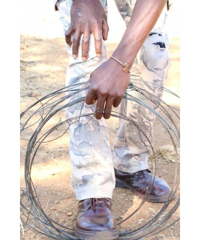 Freedom Bracelet-Collected Snares are Reworked into a Handmade Symbol of Hope Forming our Handcrafted Bangle Cuff with Authen...