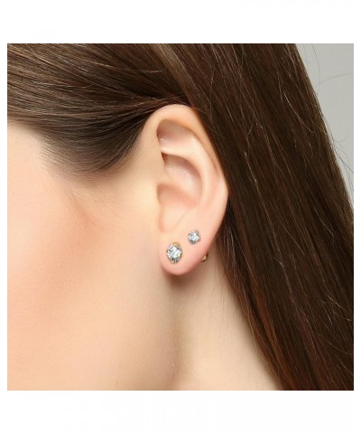 1PC 16G Silvery Studs CZ Labret Nose Tragus Cartilage Jewelry Made with Internally Threaded Surgical Steel Piercing Jewelry f...