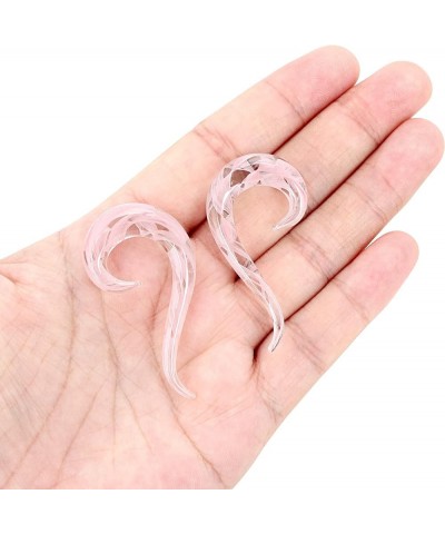 2pcs Glass Ear Tapers Plugs Handmade Hanger Ear Gauges Spiral Snail Ear Stretchers Piercing Jewelry 8g-00g B: Pink 4g(5mm) $7...