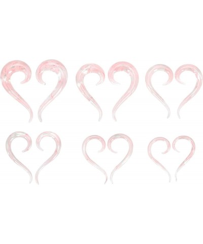 2pcs Glass Ear Tapers Plugs Handmade Hanger Ear Gauges Spiral Snail Ear Stretchers Piercing Jewelry 8g-00g B: Pink 4g(5mm) $7...