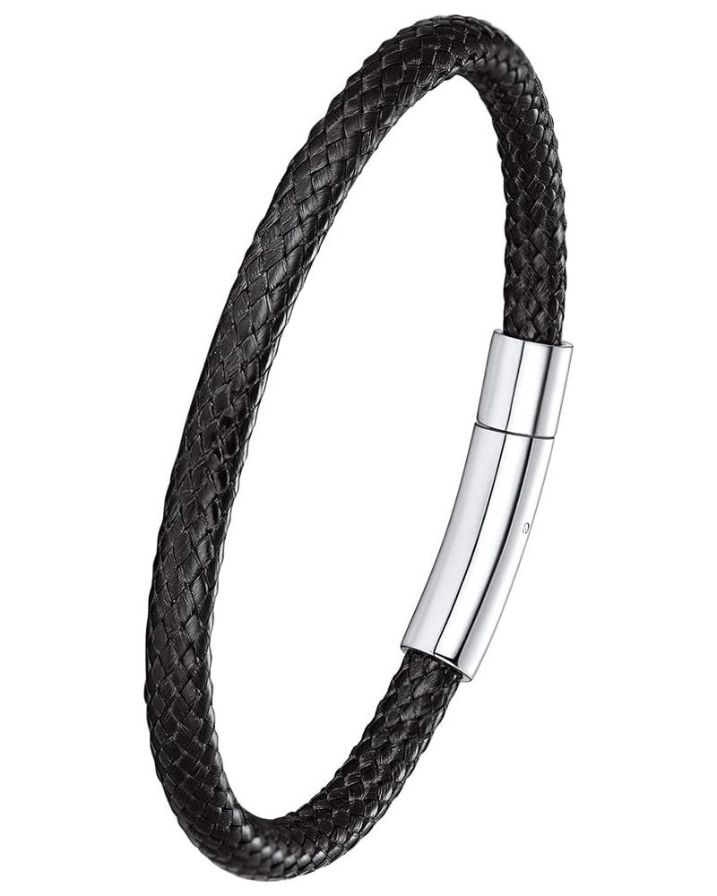 Custom Engraving, Waterproof Braided Rope Leather Bracelet, for Men/Women, Menfriend Gift, 18/20/22CM (Send Gift Box) 20.0 Ce...