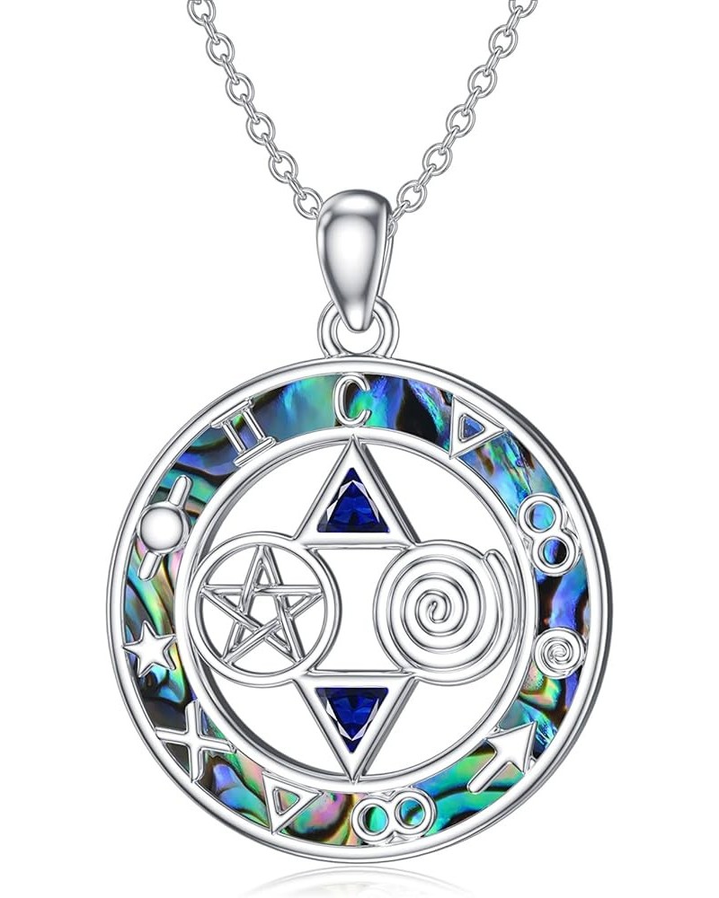 Protection Necklace Sterling Silver Jesus/Virgin Mary/Guadalupe Cross Necklace Mustard Seed Evil Eye Pentagram Amulet Jewelry...