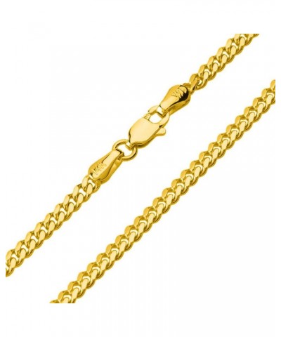 Solid 14K Yellow Gold 1.8mm Miami Cuban Link Chain Curb Necklace with Lobster Claw Clasp 22.0 Inches $205.70 Necklaces