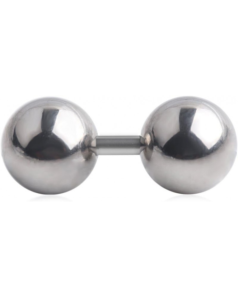 316L Surgical Steel 6mm 8mm 10mm Big Balls Externally Threaded Straight Barbell 14G 12G 12G Length: 1/6" (4mm) w 6mm Balls $8...