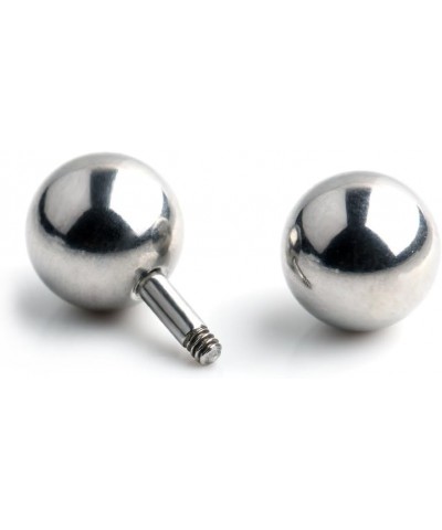 316L Surgical Steel 6mm 8mm 10mm Big Balls Externally Threaded Straight Barbell 14G 12G 12G Length: 1/6" (4mm) w 6mm Balls $8...