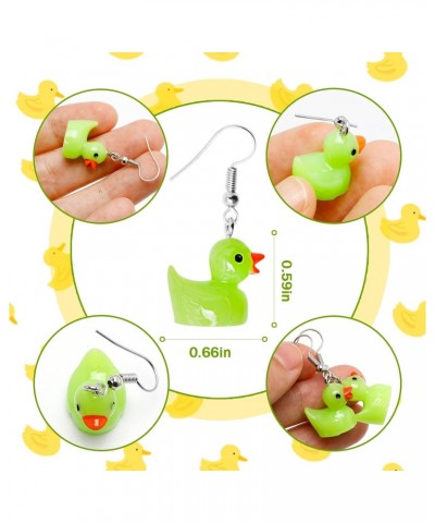 6 Pairs Rubber Duck Earrings for Women Girls Funny Ducky Earrings Resin Dangle Drop Earring Aesthetic Earring Jewelry Gifts $...