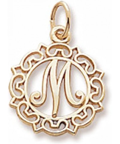 Initial M Charm, Charms for Bracelets and Necklaces Yellow Gold $135.00 Bracelets