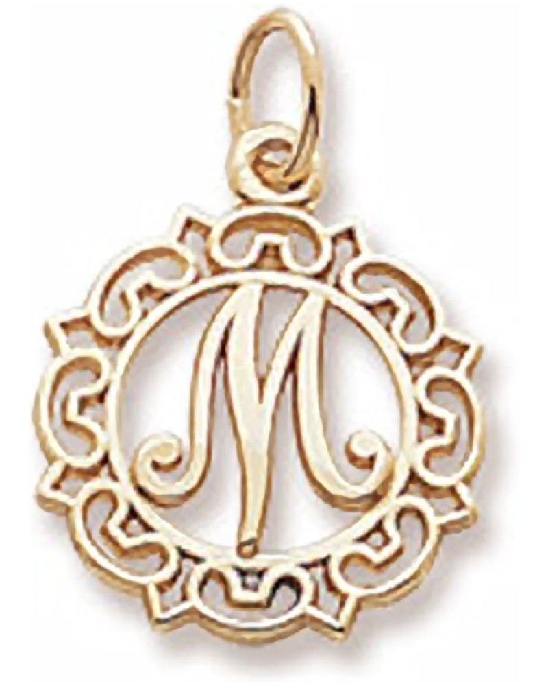 Initial M Charm, Charms for Bracelets and Necklaces Yellow Gold $135.00 Bracelets