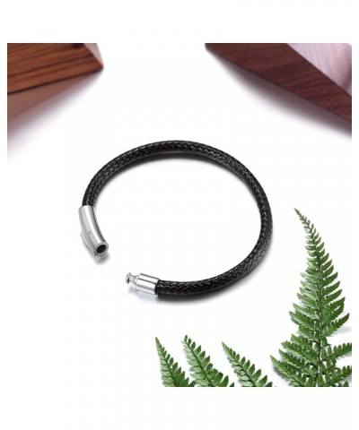 Custom Engraving, Waterproof Braided Rope Leather Bracelet, for Men/Women, Menfriend Gift, 18/20/22CM (Send Gift Box) 20.0 Ce...