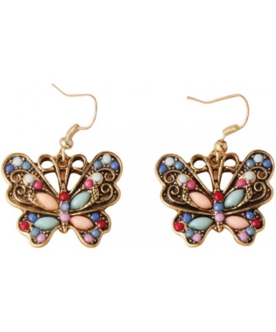 Butterfly Earrings, Boho Chic Jeweled Butterfly Earrings, Butterfly Drop Earrings $9.52 Earrings