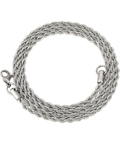 Mens Chain Stainless Steel Rope, Hip Hop Jewelry for Women 16-30 Inch Rope Chain Necklace and Polished 28.0 Inches 3mm $8.39 ...