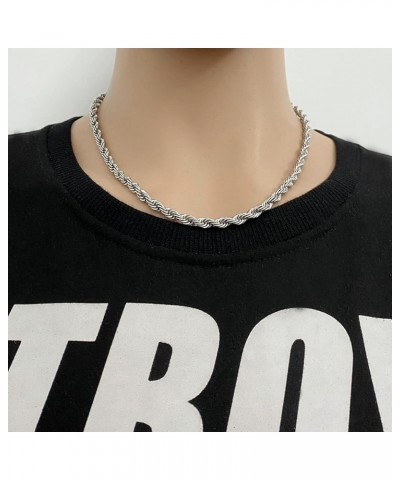 Mens Chain Stainless Steel Rope, Hip Hop Jewelry for Women 16-30 Inch Rope Chain Necklace and Polished 28.0 Inches 3mm $8.39 ...