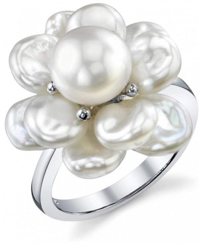 Keshi Genuine White Freshwater Cultured Pearl Ring for Women $33.92 Rings